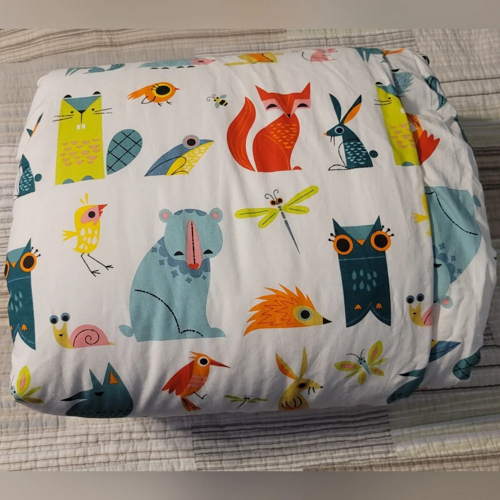 Ikea LATTJO Duvet Insert & Duvet Cover Animal Print Multi Twin Colorful Festive